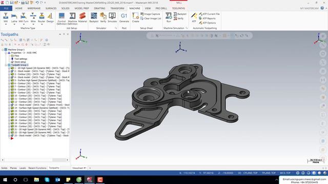 Mastercam 2018 Dynamic Mill 2.5D Part 4 Finish смотреть онлайн