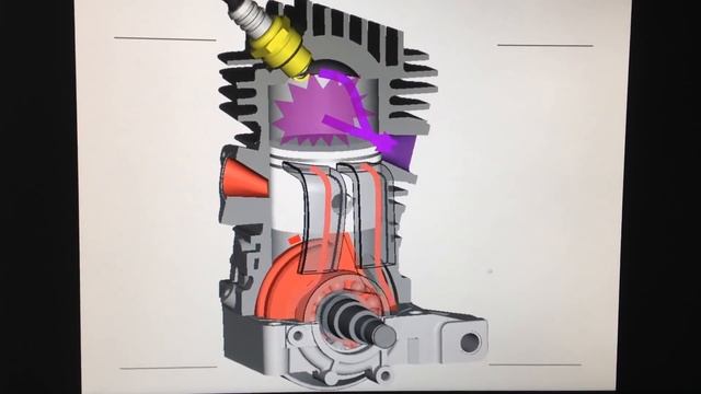 Анимация двухтактный мотор, принцип работы смотреть онлайн