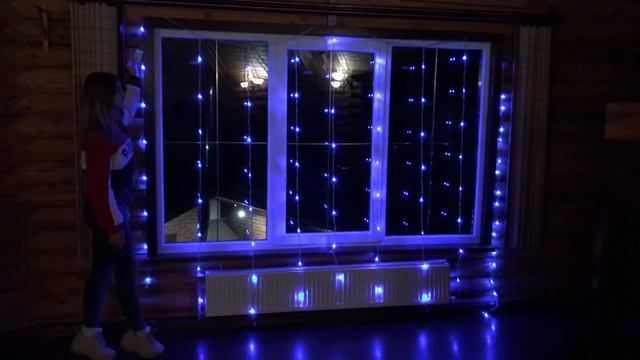 Гирлянда водопад синий цвет смотреть онлайн