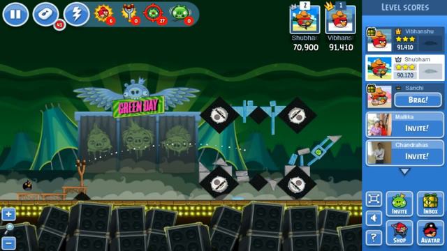 shubham-Angry Birds Friends Green Day Level 8 Power-up High Score 102k (Facebook) смотреть онлайн