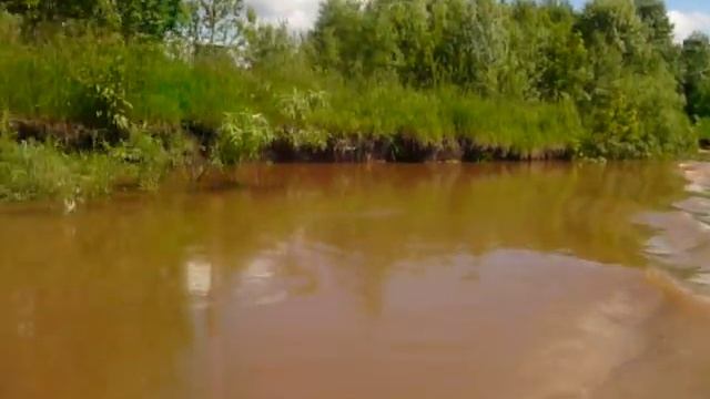 Болотоход 7 л.с (32 кг.)., лодка "Легант-340", обкатка, р. Мулянка, Июль 2017г. смотреть онлайн