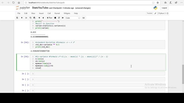Statistics using python | Part 3 | Explaining mode, variance, covariance, correlation coefficient смотреть онлайн