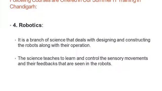 Summer IT Training in Chandigarh City - Php, Java, Cloud Computing, VLSI, Robotics смотреть онлайн