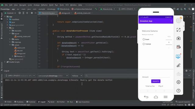 Donation Application using Android Studio смотреть онлайн