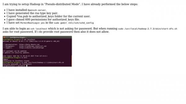 Ubuntu: root@localhost's password: localhost: Permission denied, please try again