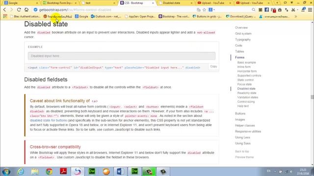 Bootstrap Disabled state смотреть онлайн