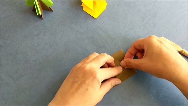 Как сделать дерево из бумаги оригами. Origami paper tree смотреть онлайн