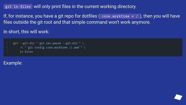 Git - List all files currently under source control? смотреть онлайн