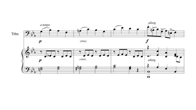Дремлюга М. - "Лірична пісня", для тромбона з фортепіано Trombone Solo play along смотреть онлайн