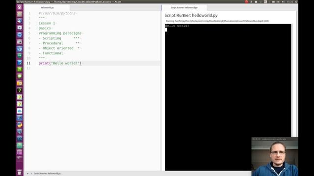 Learn how to code with Python - Lesson 1 "Hello World!" смотреть онлайн