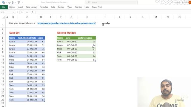 Score on Latest Date - Power Query Challenge смотреть онлайн