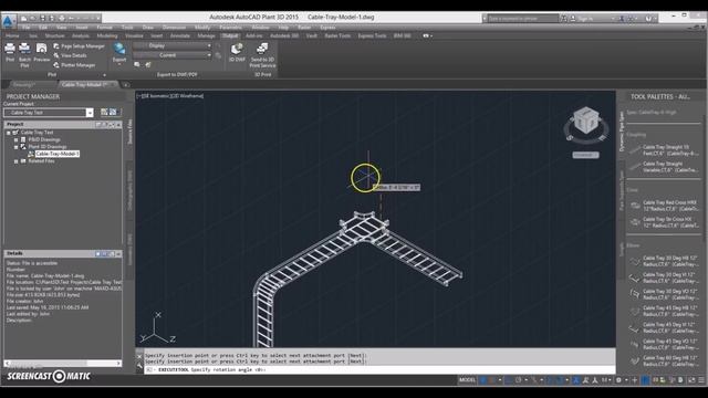 AutoCad Plant 3D Cable Tray System смотреть онлайн