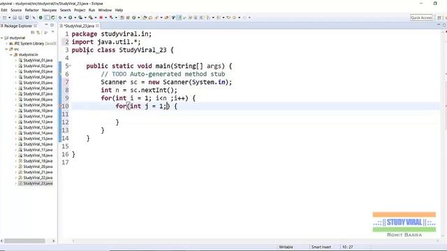 Java Program 23 - Java Program to Print Star Half Diamond Patterns 04 - Study Viral смотреть онлайн