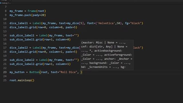 How To Make Rolling the Dice App - Python Tkinter GUI смотреть онлайн
