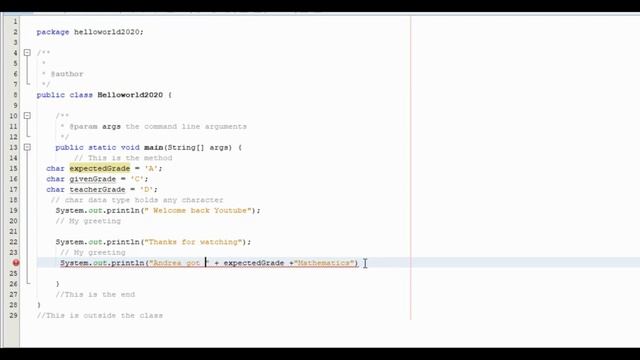 Java Tutorial: HOW TO DECLARE A CHAR IN JAVA смотреть онлайн