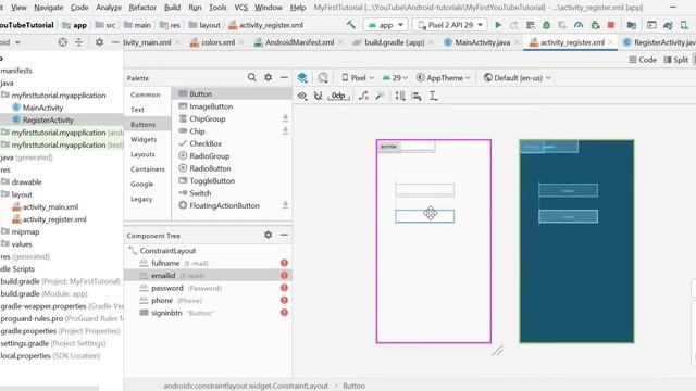 AndroidTutorial - Register New User and store in Firebase for authentication. смотреть онлайн