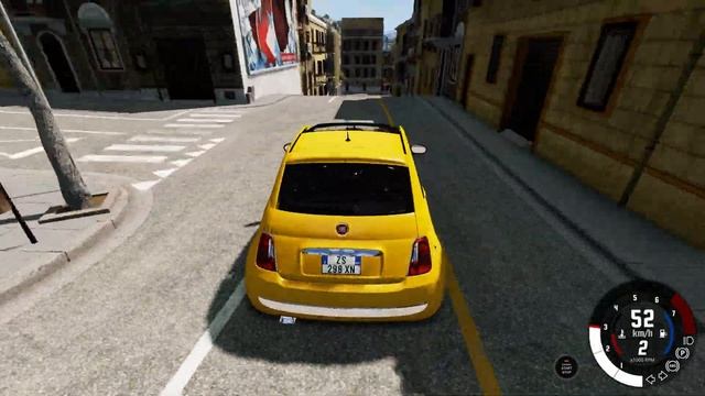 BeamNG.drive - Fiat 500 2007 - Car Show Test Drive Crash . 4K 60fps. смотреть онлайн