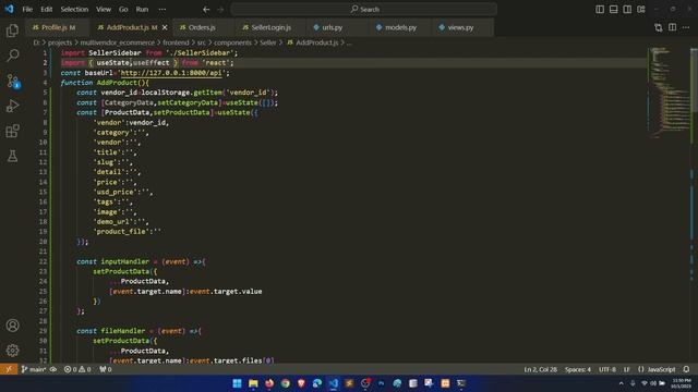 #66|Add Product by Vendor|Multivendor Ecommerce Website Django ReactJs & DRF|Upload Image In ReactJ смотреть онлайн