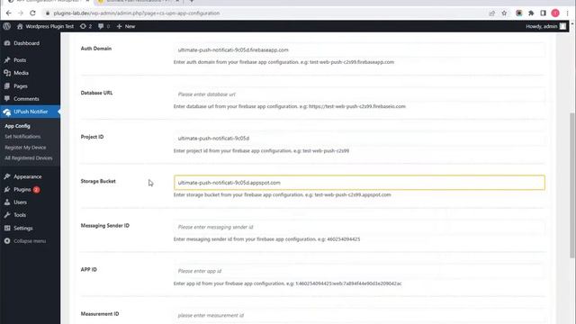 How to setup Config with Firebase App - Ultimate Push Notifications - WordPress Plugin смотреть онлайн