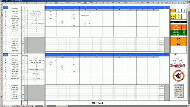 Strat-O-Matic Baseball EXCEL 1970-73 = Game 574 Rangers at Orioles смотреть онлайн