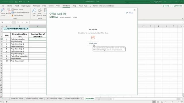 How to Add Date Picker Calendar in Excel | Video #17 смотреть онлайн