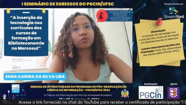 1º seminário de Egressos do Programa de Pós-graduação em Ciência da Informação смотреть онлайн