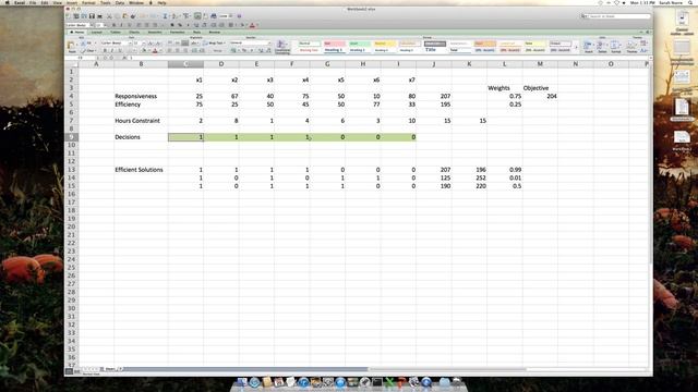 Nurre: Determining The Efficient Frontier Of  A Call Center Staffing Problem