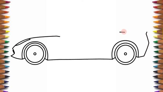 How to draw Chevrolet Corvette Z51 side view - Как нарисовать машину Шевроле Корвет смотреть онлайн