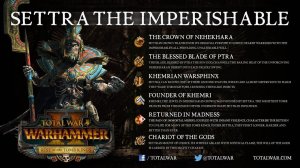 Total War: Warhammer III #1 Settra the Imperishable - Сеттра нетленный - легенда.