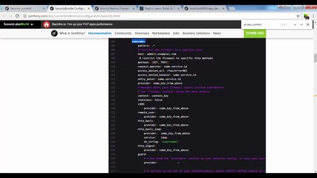 Symfony 3 - 56 - Security configuration. Firewall смотреть онлайн