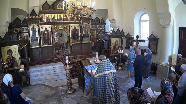 25.06.23. Мц. Акилины. Свт. Трифиллия, еп. Левкусии Кипрской. Вечернее богослужение. смотреть онлайн