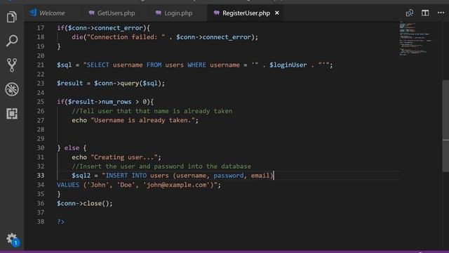 【Unity Easy Backend】Register User - INSERT Query смотреть онлайн