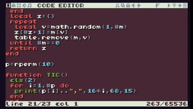 TIC-80 ShowCase #129 - Random Permutations смотреть онлайн