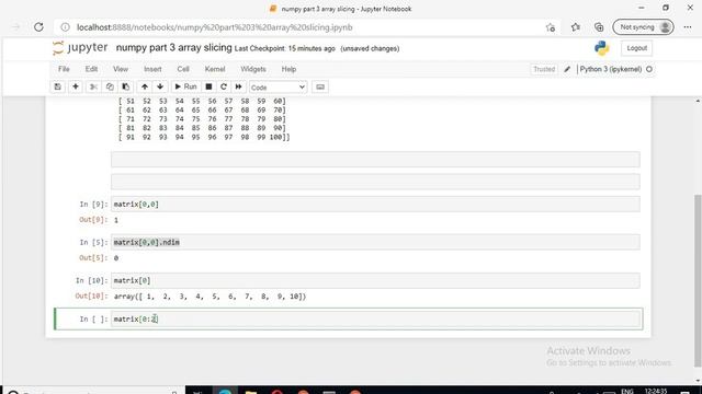 Python Numpy Part 3 : Array Slicing смотреть онлайн