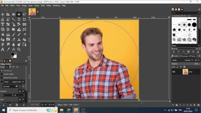 How to Mask to a Circle in Gimp - Gimp Circle Masking смотреть онлайн