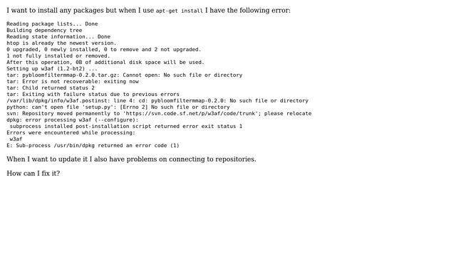 Ubuntu: Dpkg error processing for installing packages смотреть онлайн