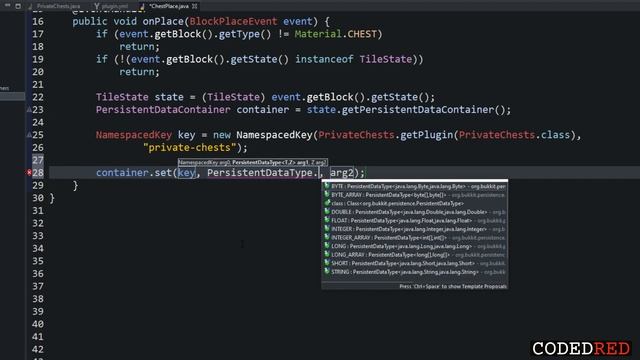 Persistent Data in Blocks | (Ep. 8) Advanced 1.16.x Spigot Coding смотреть онлайн