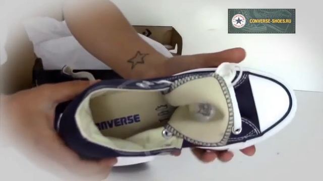 Обзор кед Converse Синие высокие смотреть онлайн