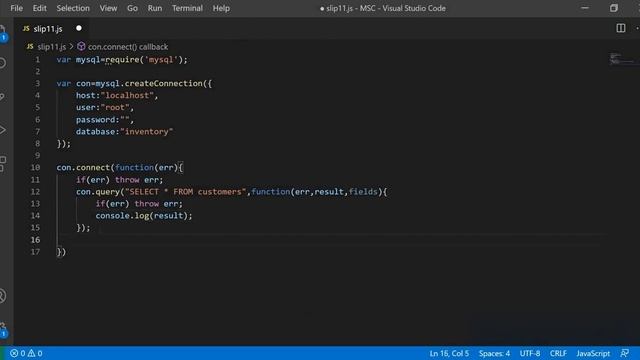 Select all records from the "customers" table, and delete the specified record ---Node JS, MySQL смотреть онлайн