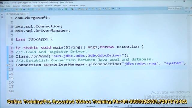 Advance Java Training | Steps To Prepare JDBC Applications by NagoorBabu смотреть онлайн