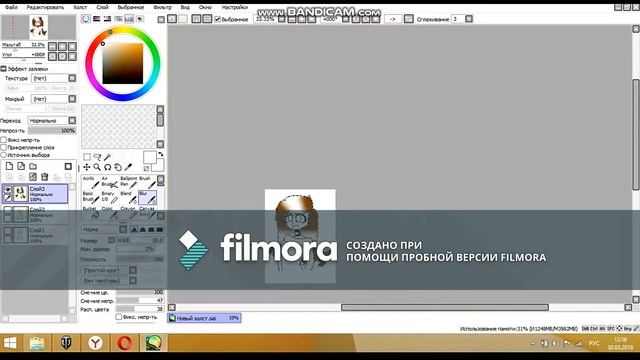 Процесс рисования в Paint Tool Sai смотреть онлайн