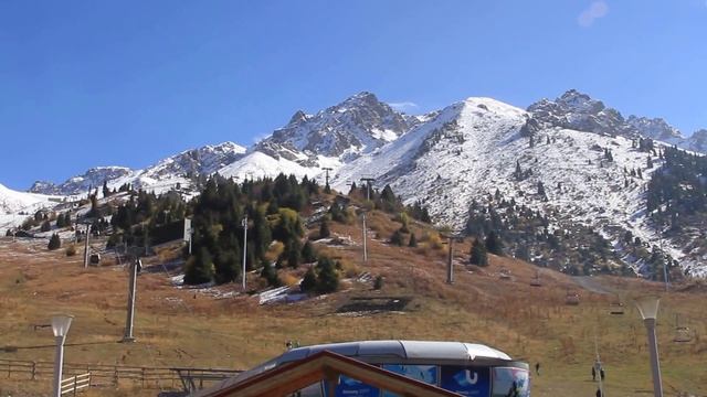 Ski resort Shimbulak. Kazakhstan. The mountains. Горнолыжный курорт Чимбулак. Казахстан смотреть онлайн