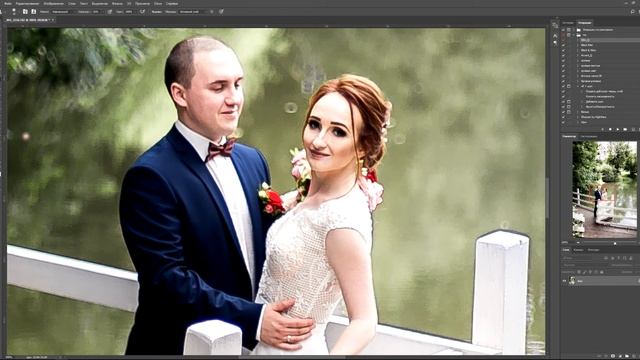 Обработка свадебной фотографии в фотошоп смотреть онлайн