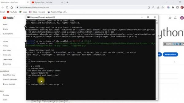 How to convert number to text or words using num2words python lib | latest python tutorial
