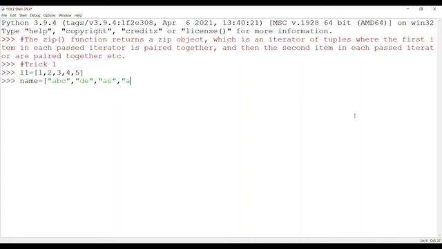 Python Trick 1 : Run Multiple for loop Simultanously. смотреть онлайн