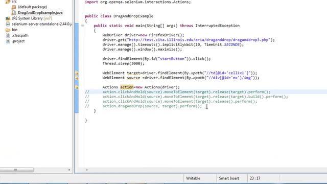 [Selenium WebDriver Videos]: How to perform drag and drop operation using webdriver смотреть онлайн