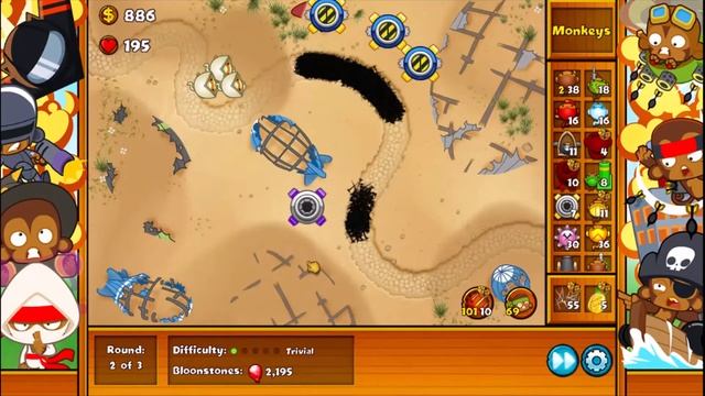 MOAB Graveyard Special Mission Without Any Loss of Lives | Bloons Monkey City смотреть онлайн