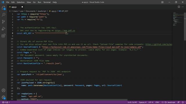 How to Convert PDF To JSON From URL using PDF.co Web API in Node.js смотреть онлайн