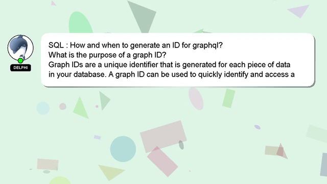 SQL : How and when to generate an ID for graphql? смотреть онлайн