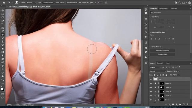 How To Balance Skin Tone In Photoshop (1 Min) | Remove Tan Line смотреть онлайн